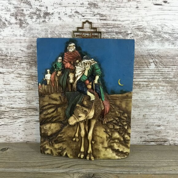 Vintage 3D Middle Eastern Camel Wall Plaque - Picture 2 of 9